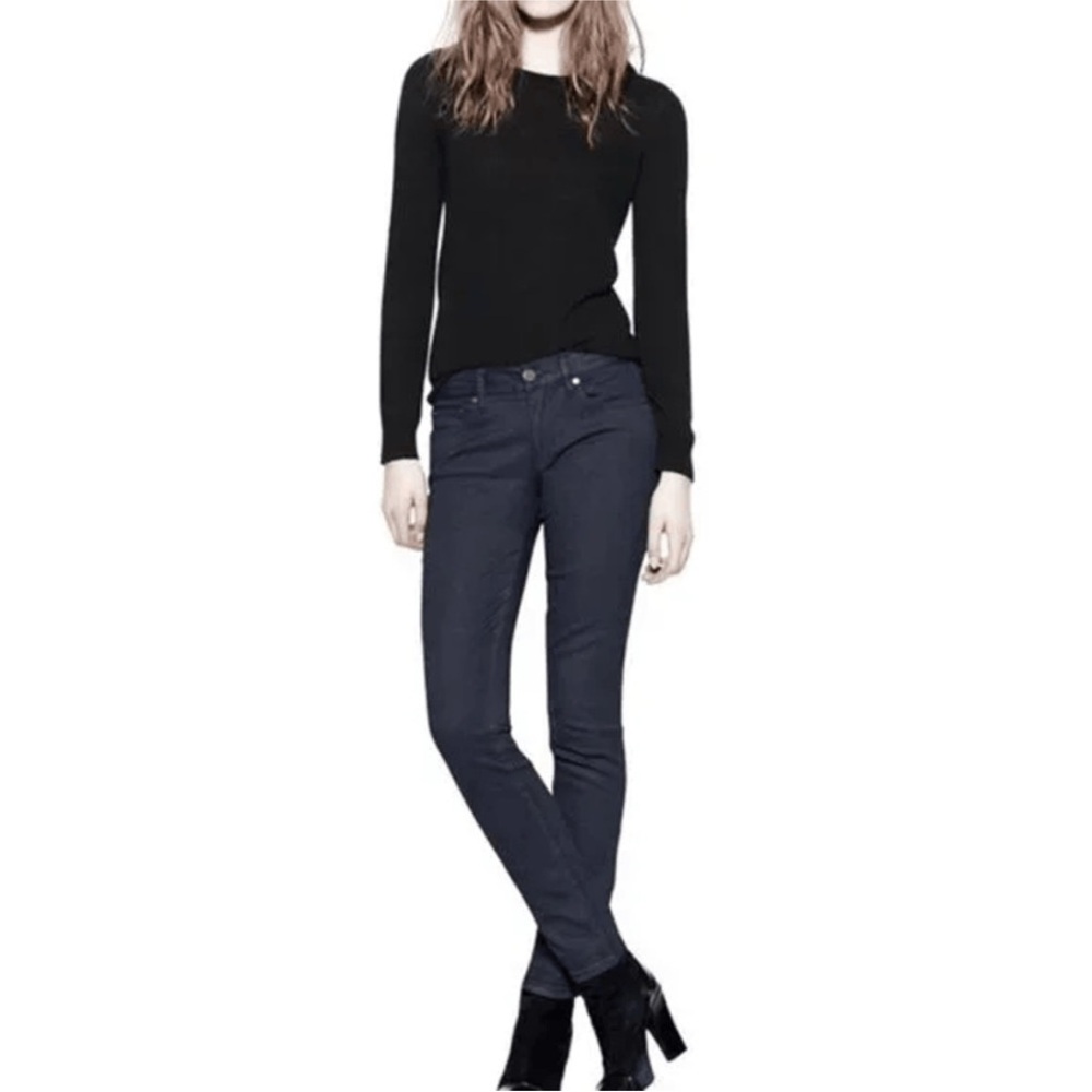 Tory Burch Women's Dark Blue Skinny Jeans izzy zip ankle skinny 29